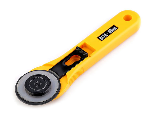 Prym Rollschneider 45 mm - Ergonomisches Premium-Schneidwerkzeug für Stoff, Leder und Papier