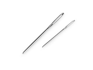 Premium-Wollnadeln mit stumpfer Spitze - 2-teiliges vernickeltes Wollnadel-Set zum Stricken, Häkeln und Sticken