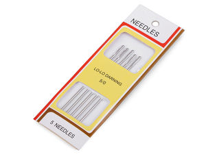 Lange Premium-Stopfnadeln mit extra großem Nadelöhr (75 mm, vernickelt)