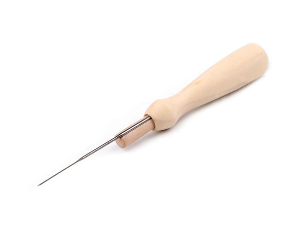 Premium Filznadel-Werkzeug mit Holzgriff - Ergonomischer Halter mit austauschbarer mittlerer Dreikantnadel