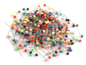 Premium Perlkopf-Stecknadeln aus Stahl (30 mm) - Bunte Kurzwaren-Stecknadeln zum Nähen, Schneidern und für das Büro