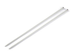 Premium Gerade Stricknadeln in Silber (Größe Nr. 6) – Leichte Jackenstricknadeln aus Aluminium für Strick- und Häkelarbeiten
