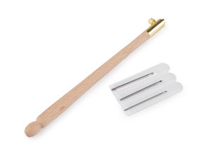 Premium-Aari-Sticknadel-Set - Tambouriernadel mit Holzgriff und 3 austauschbaren Nadeln (0,8 mm, 0,9 mm, 1,1 mm)