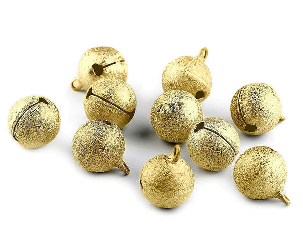 Premium Glitzer-Metallglöckchen (Ø 20 mm) - Dekorative Bastelanhänger & Perlen-Charms