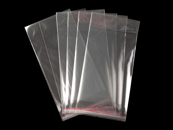 Transparente Klarsichtbeutel mit Selbstklebeverschluss 11x20 cm