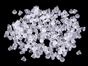 Premium-Silikon-Ohrringstopper transparent (3x5 mm) - Weiche Sicherheitsverschlüsse für Ohrstecker und französische Ohrhaken