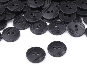 Premium Kunststoffknöpfe mit 2 Löchern - Größe 24 (15 mm) für Pullover, Jacken und Kleider