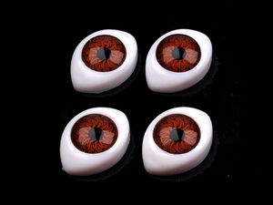 Ovale Kunststoff-Puppenaugen 12x17 mm