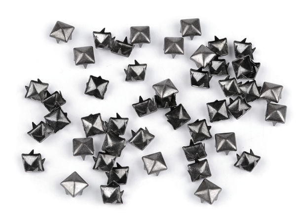 Pyramidennieten aus Metall für Kleidung, Schuhe und Accessoires - 7x7 mm, 50er-Pack