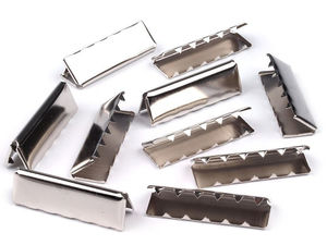 Gurtband-Endstück aus Metall / Endkappe für flache Kordeln, Breite 40 mm