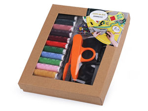 Essentielles Notfall-Nähset und Reparaturset - Kompaktes Reise-Etui mit Garnrollen, Nadeln, Sicherheitsnadeln und Maßband