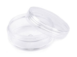 Transparente Kunststoff-Aufbewahrungsdose mit Schraubdeckel (5x2 cm) – Premium-Behälter für Perlen, Glitter und Bastelbedarf