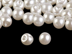 Premium 6mm Kunstperlenknöpfe zum Annähen - Elegante Zierknöpfe für Brautkleider, Hochzeitsmode und Accessoires