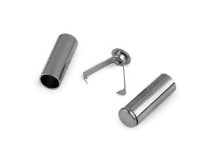 Runde Kordelendkappen aus Metall mit integrierten Haltezähnen (Ø 6 mm) – Klebstofffreier Kordelverschluss