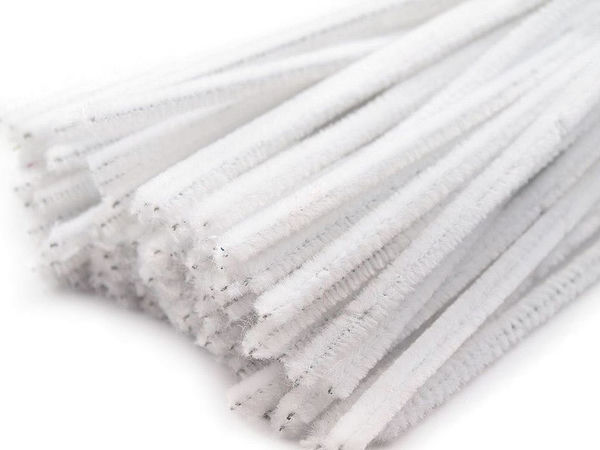 Flauschiger Chenilledraht Biegeplüsch Ø 6 mm, Länge 30 cm