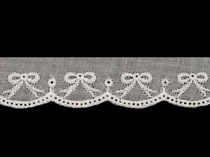 Broderie Anglaise Lochspitze aus Baumwolle, Breite 35 mm