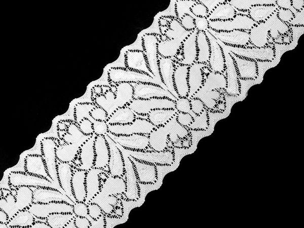 Elastische Spitzenborte Breite 80 mm