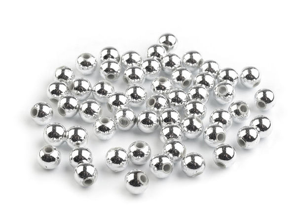 Kunststoff-Wachsperlen mit Metallic-Glanz Ø 6 mm