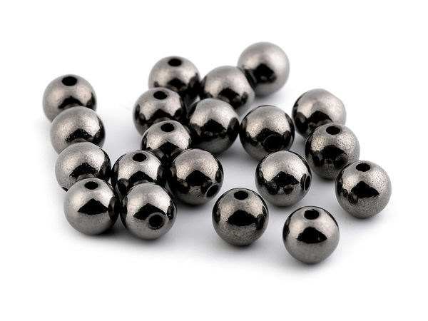 Premium 8mm Glance Metallic Rundperlen - Leichte Zwischenperlen in Metalloptik für Schmuckherstellung & DIY-Bastelprojekte