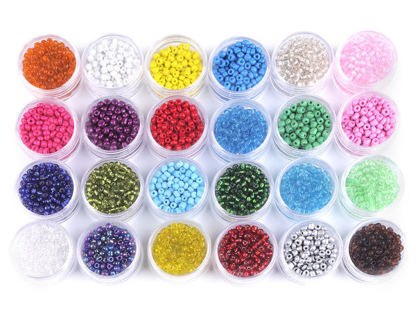 Premium Rocailles Perlen-Farbmix – Ø4mm Glasperlen für Schmuckherstellung, Stickarbeiten und Bastelprojekte