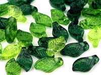 Kunststoff-Blattperlen transparent 5x10 mm Mix