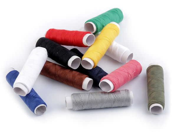 Premium-Polyester-Nähgarn-Set - 40/2, 45m (12-teilige Farbmischung)