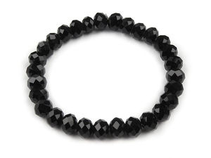 Elastisches Armband mit facettierten Perlen