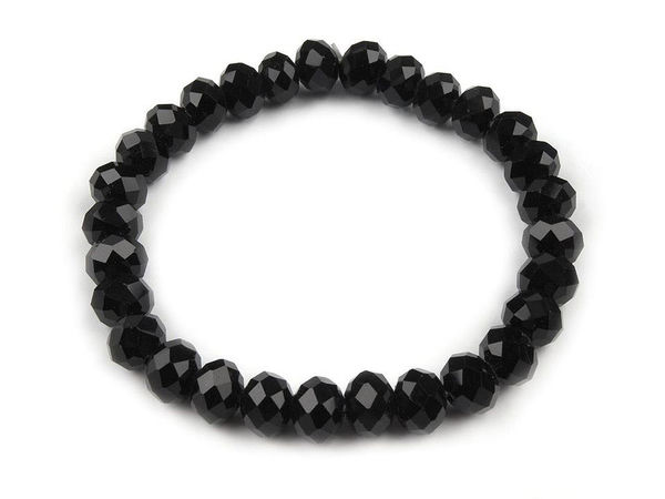 Elastisches Armband mit facettierten Perlen