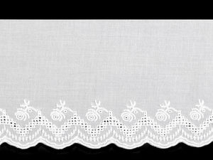 Broderie Anglaise Lochspitzenborte aus Baumwolle, Breite 11 cm