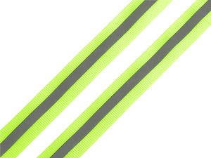 Premium schwarzes reflektierendes Gurtband (15 mm) - Gut sichtbares Textil-Köperband