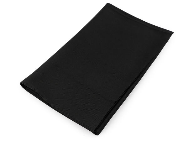 Elastischer Premium-Rippenstrickstoff in Schwarz - Schlauchware für Umstandsmode und Bekleidung