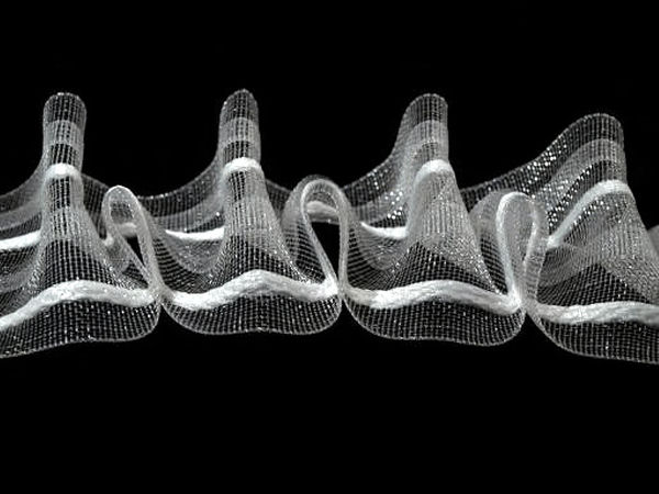 Transparentes Gardinenband Smokfalte Breite 50 mm