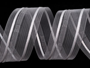Transparentes Bleistiftfaltenband für Gardinen, Breite 40 mm