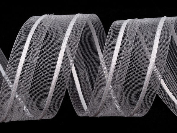 Transparentes Bleistiftfaltenband für Gardinen, Breite 40 mm
