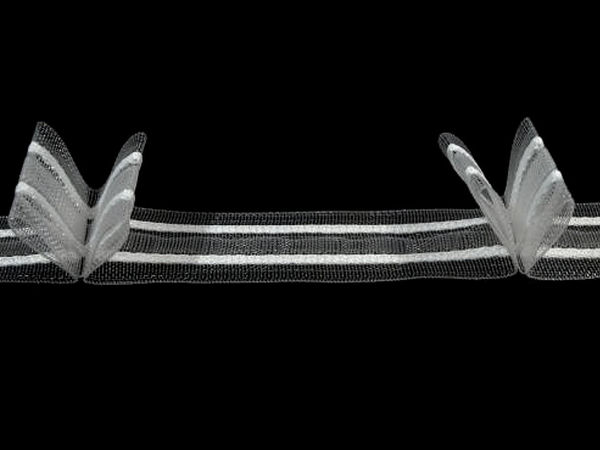 Transparentes Gardinenband mit 2er-Falte (25 mm Breite) - Premium-Faltenband für Stores