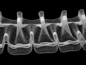 Transparentes Gardinenband Smokband Breite 50 mm