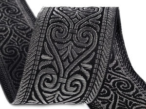 Gewebte Jacquard-Borte, Breite 50 mm, mit Lurex