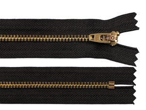 YKK Metall-Reißverschluss Nr. 4, nicht teilbar, 20 cm (Jeans, Jacken & Oberbekleidung)