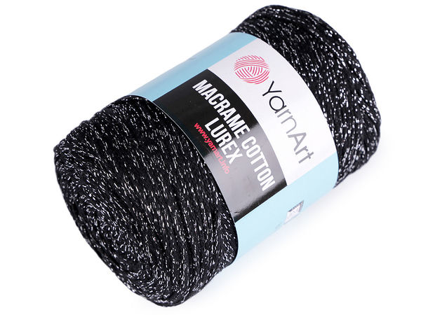 Strickgarn Makramee-Baumwolle Lurex 250 g