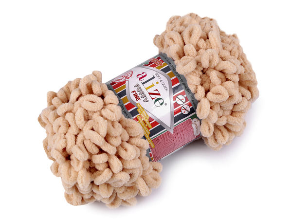 Alize Puffy Fine Schlaufengarn – Premium weiche Chenille-Wolle (100g) zum Stricken ohne Nadeln
