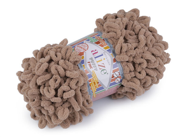 Alize Puffy Fine Schlaufengarn – Premium weiche Chenille-Wolle (100g) zum Stricken ohne Nadeln