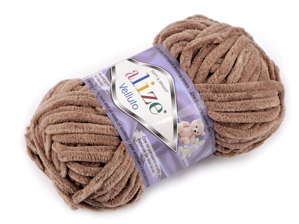 Alize Velluto Premium Chenillegarn - Super Bulky 100g Strick- & Häkelgarn