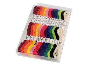 Stickgarn aus Baumwolle, Typ Sticktwist, Set 36 Stück à 8 m