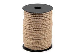 Premium gedrehte Jutekordel (4mm, 3-fädig) - Naturbelassenes Jutegarn für Bastelarbeiten, Floristik und Dekoration