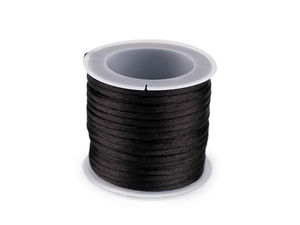 Premium Satinkordel (2 mm Durchmesser, 10 m Rolle) - Hochglänzende Rattail-Kordel für Bastelarbeiten, Schmuckherstellung und Kurzwaren