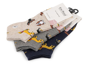 Emi Ross Unisex Baumwoll-Sneakersocken mit Hundemotiv - Atmungsaktive Premium-Kurzsocken (verschiedene Farben)