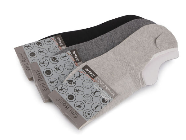 Emi Ross Unisex Sneaker-Socken aus Baumwolle | Rutschfeste Füßlinge mit Silikon-Grip