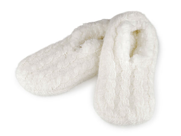 Gemütliche Damen-Strick-Ballerinas mit warmem Wollimitat-Futter und Anti-Rutsch-Sohle