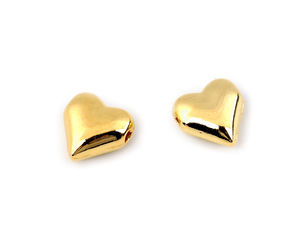 Metallperle Herz-Charm 8x8 mm