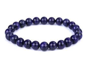 Natur-Lapis-Lazuli-Mineralperlenarmband – Elastisches Stretch-Schmuckstück mit Universalpassform